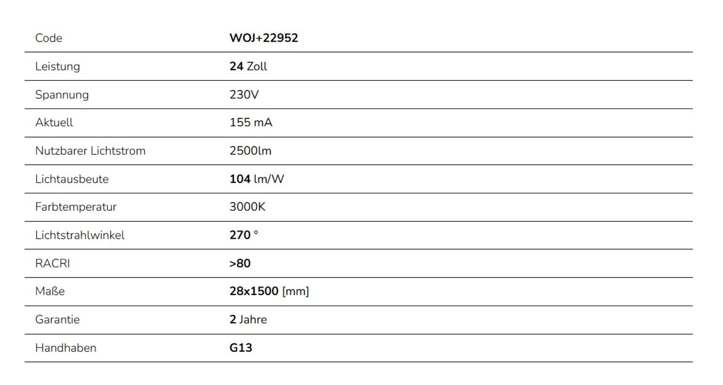 25er Pack LED 150cm Röhre G13 NANO-KUNSTSTOFF T8 Leuchtstoffröhre 22W 2265lm Warmweiss 3000K