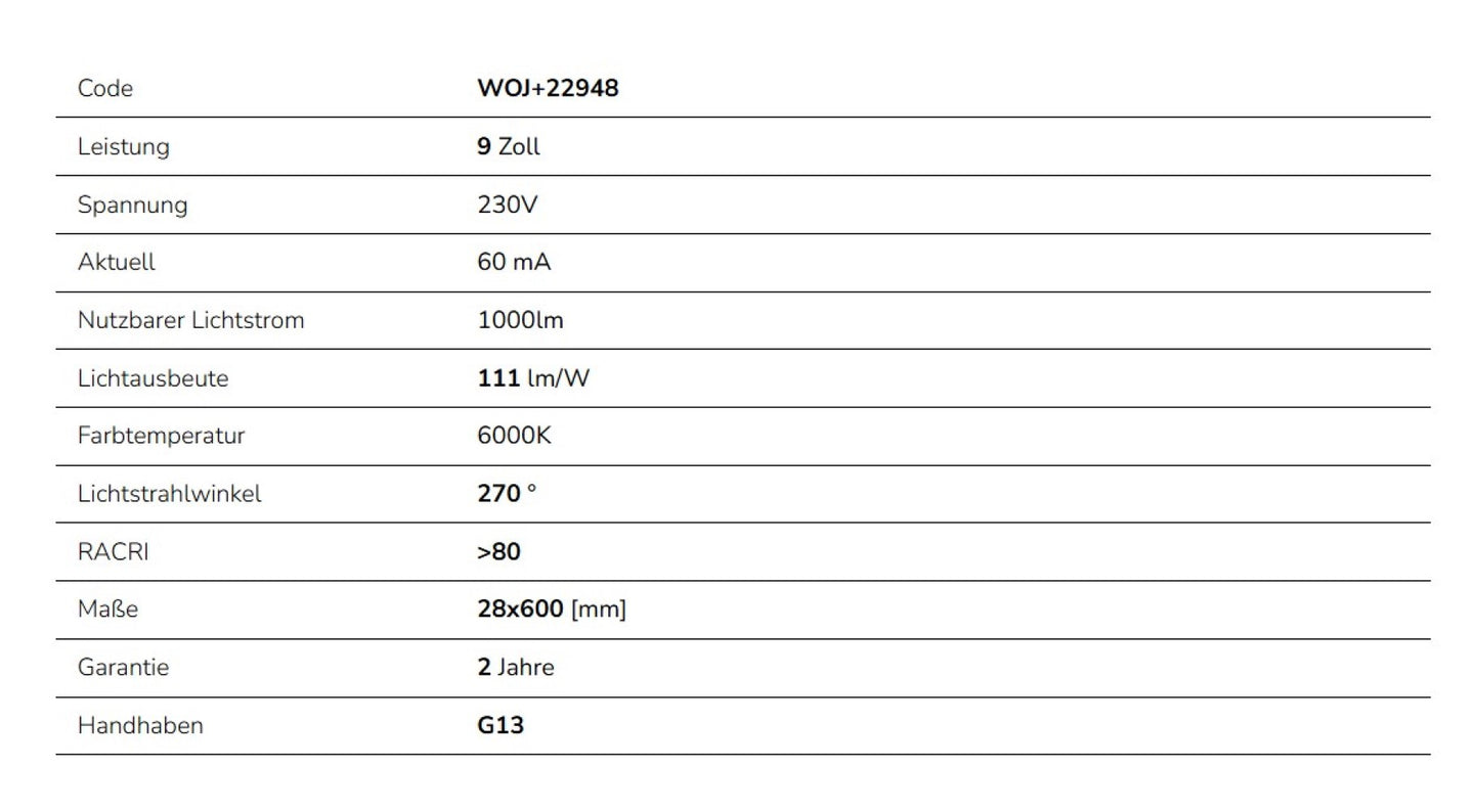 25er Pack LED 60cm Röhre G13 NANO-KUNSTSTOFF T8 Leuchtstoffröhre 9W 820lm Kaltweiss 6000K