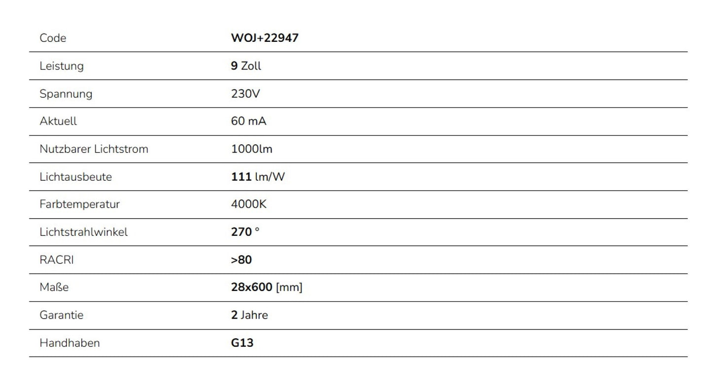 25er Pack LED 60cm Röhre G13 NANO-KUNSTSTOFF T8 Leuchtstoffröhre 9W 820lm Neutralweiss 4000K