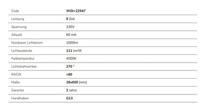 25er Pack LED 60cm Röhre G13 NANO-KUNSTSTOFF T8 Leuchtstoffröhre 9W 820lm Neutralweiss 4000K