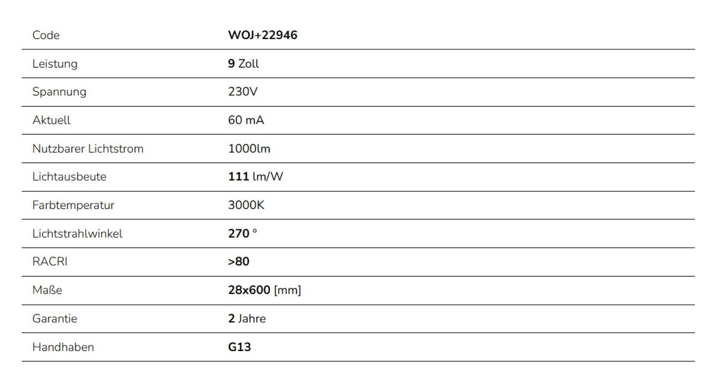 25er Pack LED 60cm Röhre G13 NANO-KUNSTSTOFF T8 Leuchtstoffröhre 9W 820lm Warmweiss 3000K