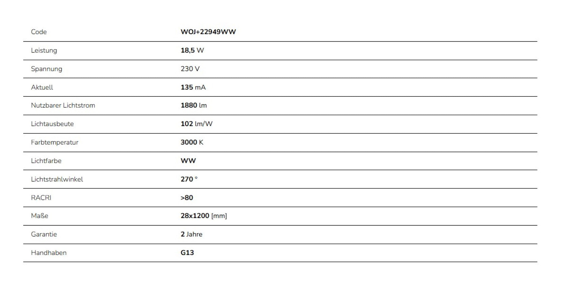 25er LED 120cm Roehre G13 NANO-KUNSTSTOFF T8 Leuchtstoffroehre 18,5W 1880lm Warmweiss 3000K