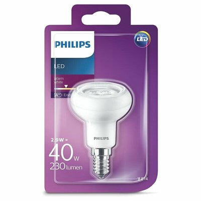 Philips LED E14 R50 2.9W = 40W Leuchtmittel 230lm Reflektor 36° Warmweiß 2700K