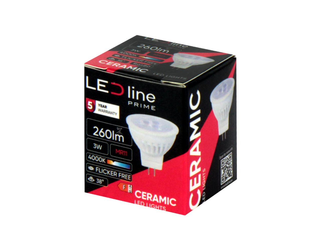 LED GU4 MR11 3W Reflektor 330lm 38° Keramik 10-14V AC/DC Neutralweiss 4000K