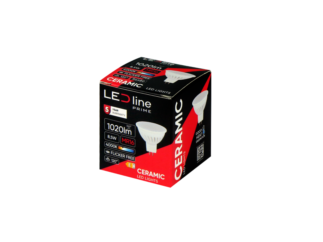 LED GU5,3 MR16 8,5W Reflektor 1020lm 120° Keramik10-18V AC/DC Neutralweiss 4000K