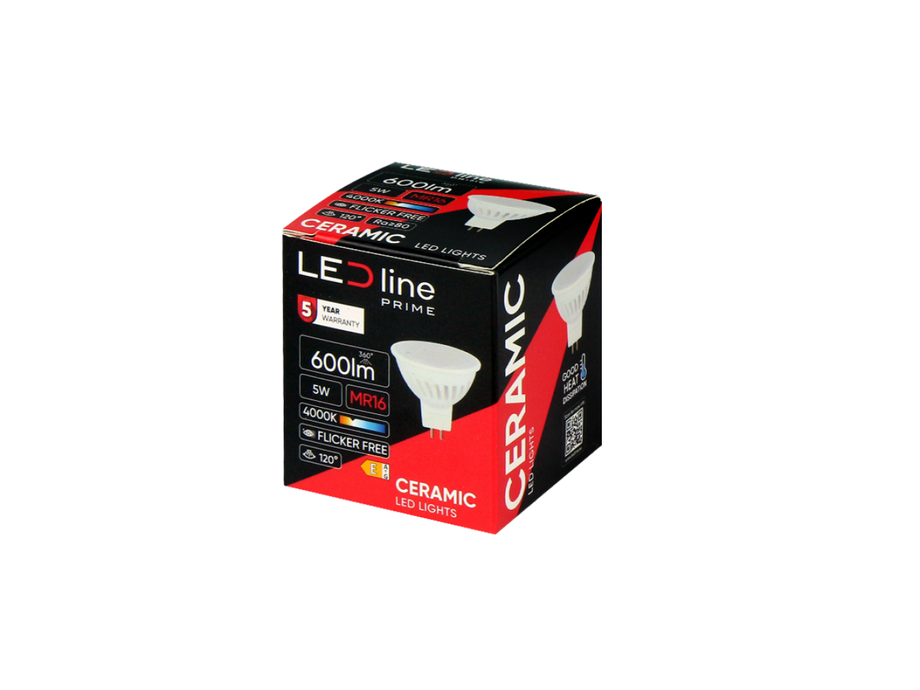 LED GU5,3 MR16 5W Reflektor 600lm 120° Keramik 10-18V AC/DC Neutralweiss 4000K
