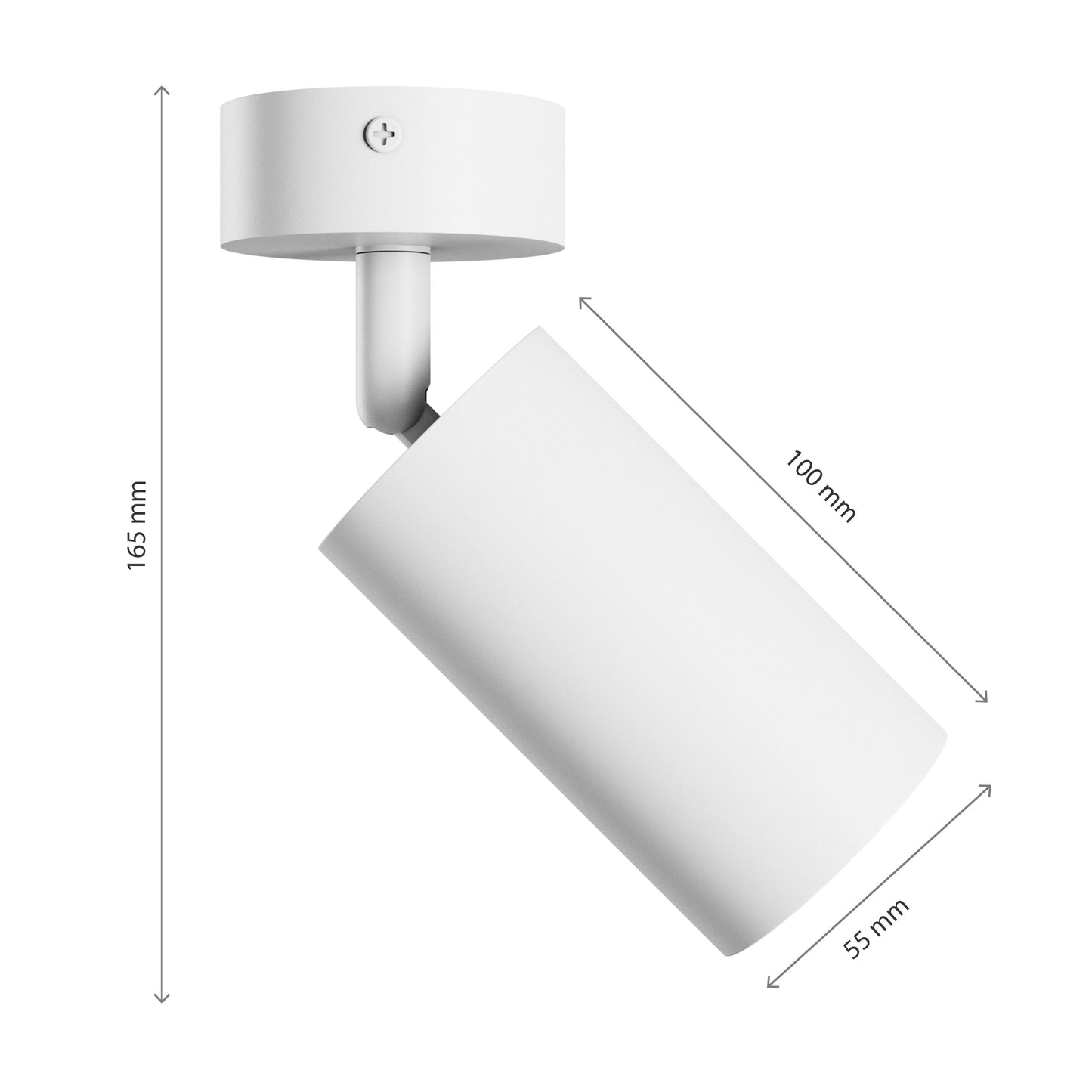 Spectrum LED Wandleuchte SQUALLA VARIOSA GU10 schwenkbar IP20 Innenleuchte rund Weiß max. 10W