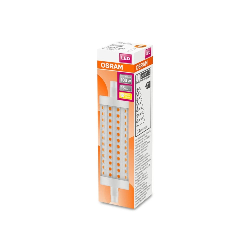 LED R7S 118mm Stab 12,5W = 100W 1521lm 230V Warmweiss 2700K