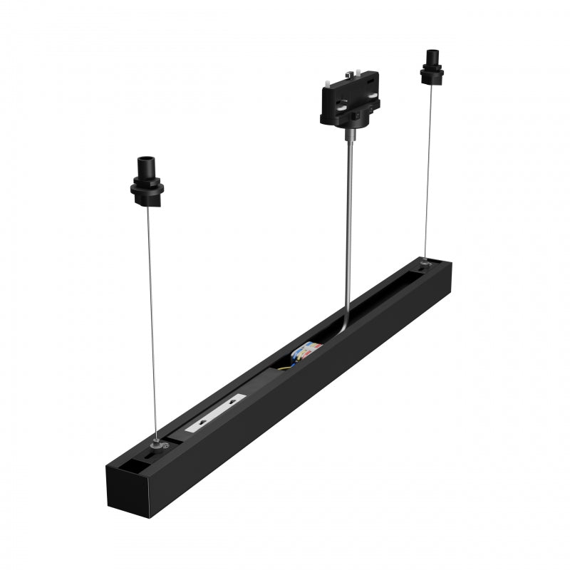 ALLDAY BASIC LED Stromschienenstrahler 3-Phasen Pendelleuchte 60cm 10-20W CCT Schwarz blendfrei