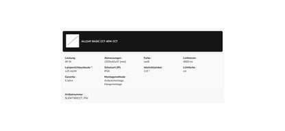ALLDAY LED Deckenleuchte 120cm 20-40W Hängeleuchte CCT Weiß