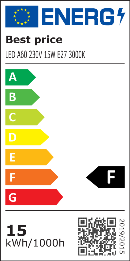 LED E27 A60 Birne 15W 230V Matt 1500lm 200° Warmweiss 3000K