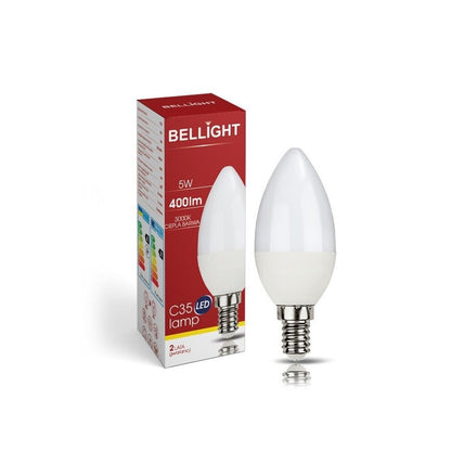LED E14 C35 Kerzenform 5W = 40W 230V 400lm 200° Warmweiss 3000K