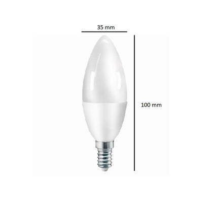 LED E14 C35 Kerzenform 5W = 40W 230V 400lm 200° Warmweiss 3000K