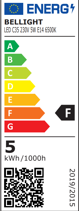 LED E14 C35 Kerzenform 5W = 40W 230V  Leuchtmittel 400lm 200° Kaltweiss 6500K