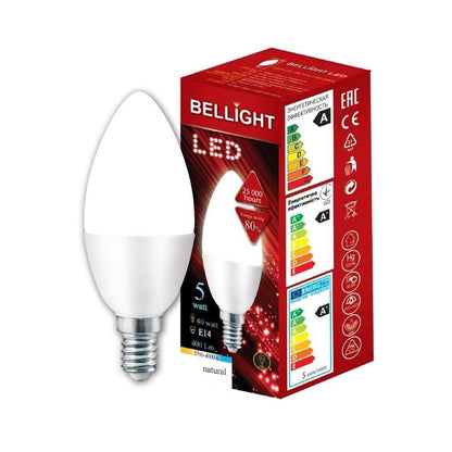 LED E14 C35 Kerzenform 5W = 40W 230V  Leuchtmittel 400lm 200° Neutralweiss 4000K