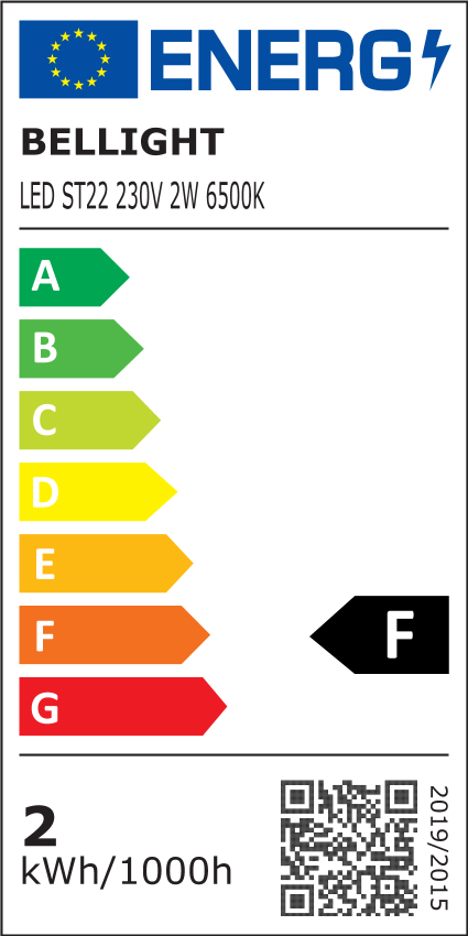 LED E14 T22 2W = 15W Kühlschranklampe 180lm matt 200° Kaltweiss 6500K