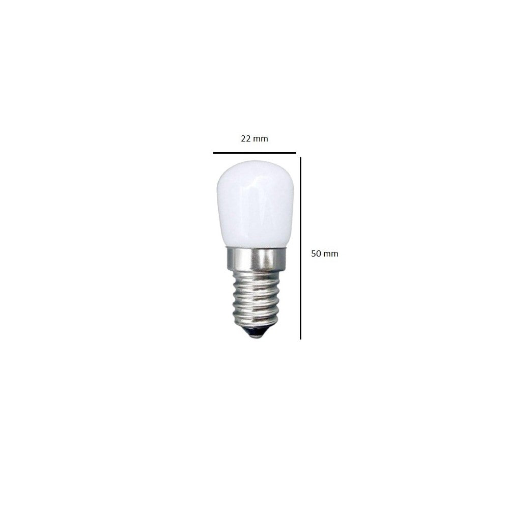 LED E14 T22 2W = 15W Kühlschranklampe 180lm matt 200° Kaltweiss 6500K