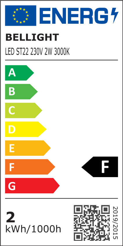 LED E14 T22 2W = 20W Kühlschranklampe 180lm matt 200° Warmweiss 3000K