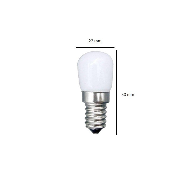 LED E14 T22 2W = 20W Kühlschranklampe 180lm matt 200° Warmweiss 3000K