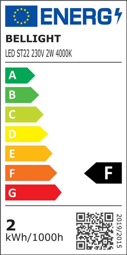 LED E14 T22 2W = 20W Kühlschranklampe 180lm matt 360° Neutralweiss 4000K