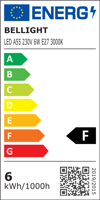 LED E27 A55 6W = 40W Birne 510lm 180V-260V 360° Warmweiss 3000K