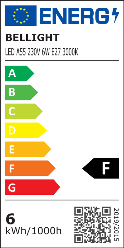 LED E27 A55 6W = 40W Birne 510lm 180V-260V 360° Warmweiss 3000K