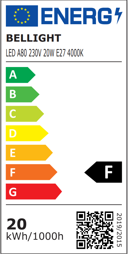 LED E27 A80 20W = 150W Birne 2100lm 180V-260V 360° Neutralweiss 4000K