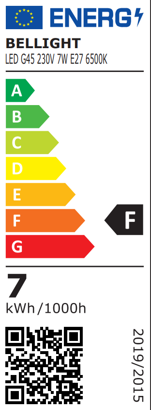 LED E27 G45 Tropfenform 7W = 60W 200° Birne 560lm 180V-260V Kaltlweiss 6500K