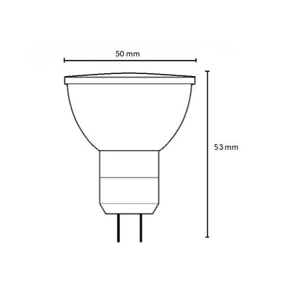 LED GU5,3 MR16 6W = 50W 510lm 12V Reflektor 120° Kaltweiss 6500K