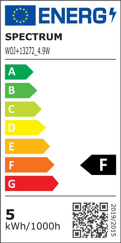 Spectrum LED E27 A60 4,9W = 38W Birnenform 450lm 270° 230V Kaltweiß 6000K