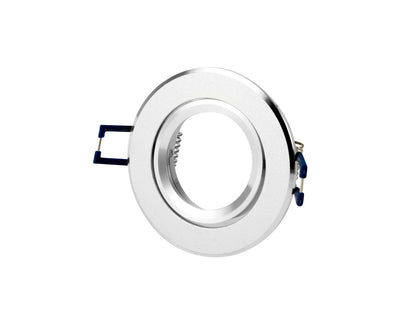 Aluminium-Einbaustrahler rund Deckenleuchte IP20 schwenkbar max. 35W silber sandgestrahlt