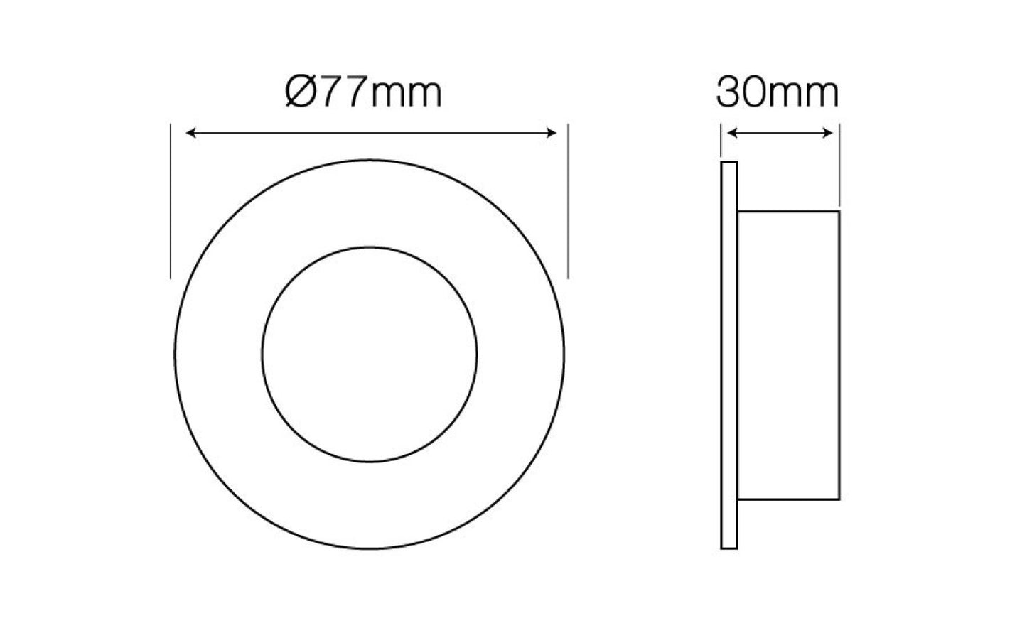 Einbaustrahler max. 35W Spot IP20 Downlight rund satin sandgestrahlt