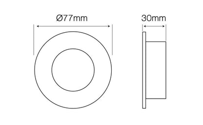 Einbaustrahler max. 35W Spot IP20 Downlight rund satin sandgestrahlt