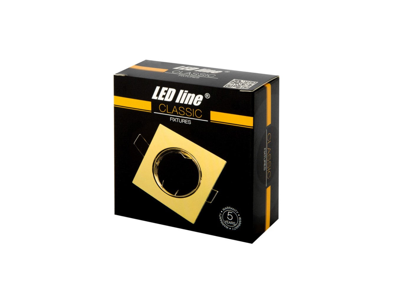 Einbaustrahler max. 35W Spot schwenkbar IP20 Downlight eckig gold