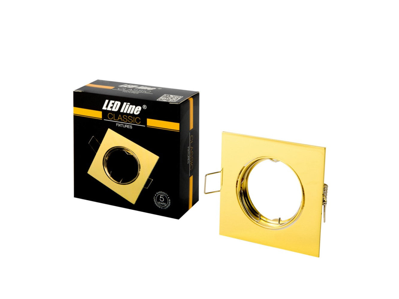 Einbaustrahler max. 35W Spot schwenkbar IP20 Downlight eckig gold