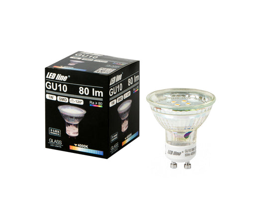 LED GU10 1W Reflektor 80lm 120° Glas 220-260V Neutralweiss 4000K