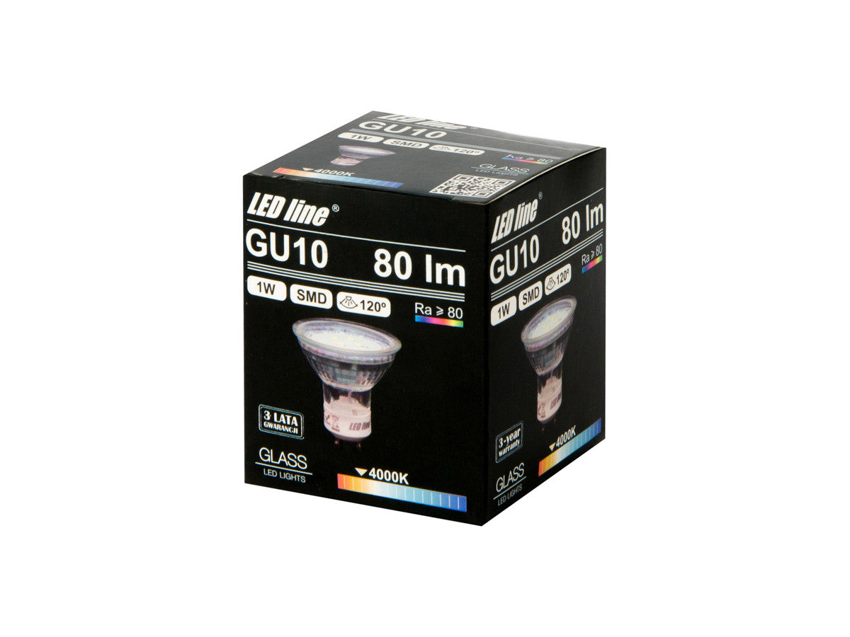 LED GU10 1W Reflektor 80lm 120° Glas 220-260V Neutralweiss 4000K