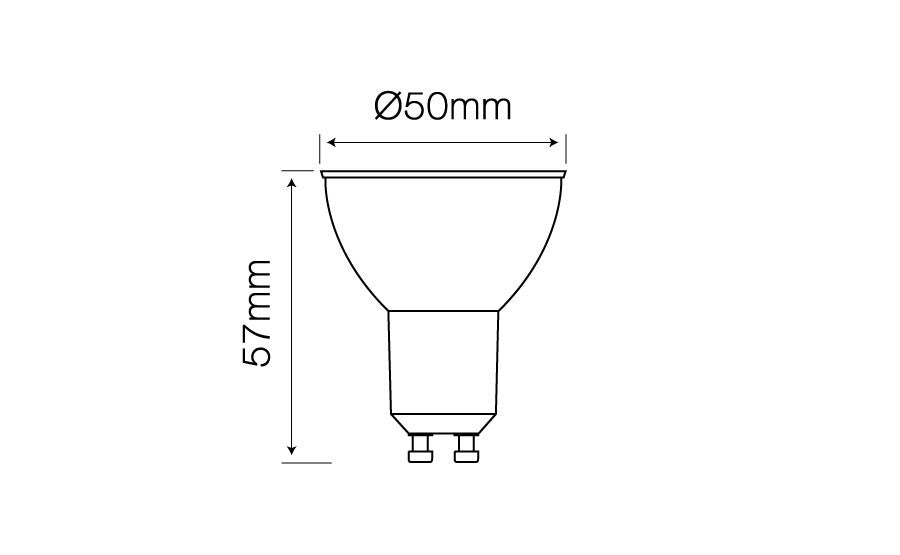 LED GU10 1W Reflektor 80lm 120° Glas 220-260V Neutralweiss 4000K