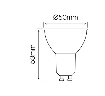 LED-line LED GU10 3W = 30W Reflektor 273lm 36° Glas 220-260V Kaltweiss 6500K