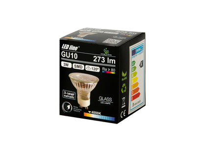 LED GU10 3W Reflektor 273lm 120° Glas 220-260V Neutralweiß 4000K