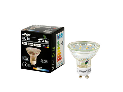 LED GU10 3W Reflektor 273lm 120° Glas 220-260V Neutralweiß 4000K