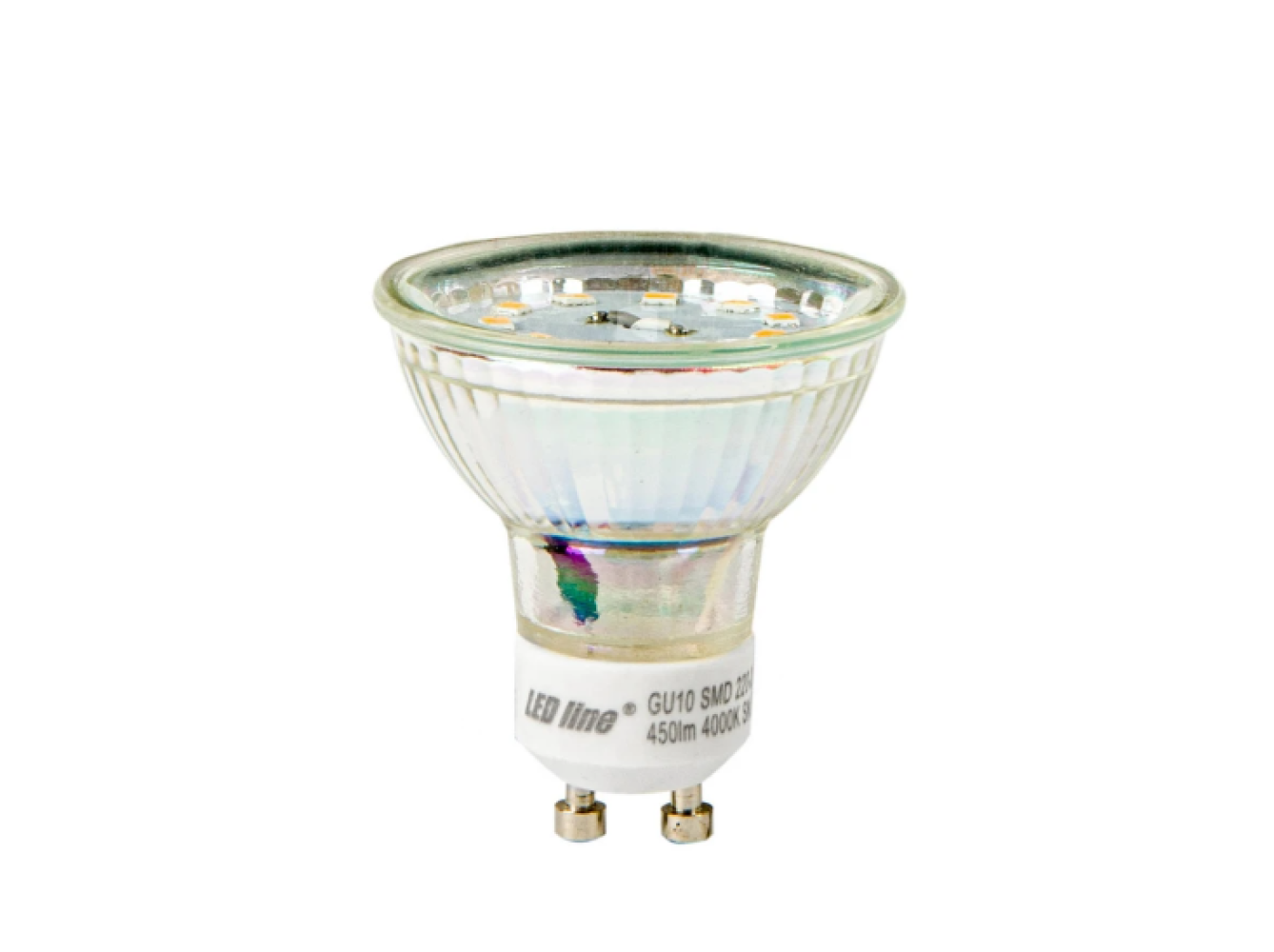 LED-line LED GU10 5W = 50W Reflektor 450lm 120° Glas 220-260V Kaltweiss 6500K