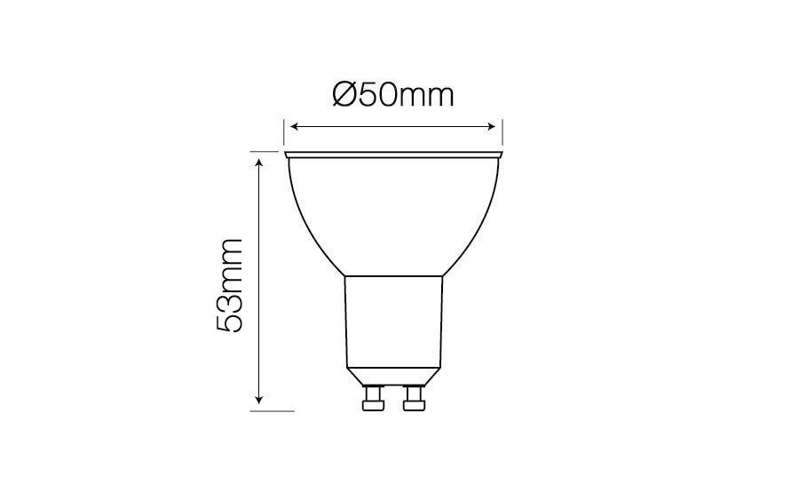 LED GU10 5W Reflektor 410lm Abstrahlwinkel 50° Glas 220-260V Kaltwess 6500K