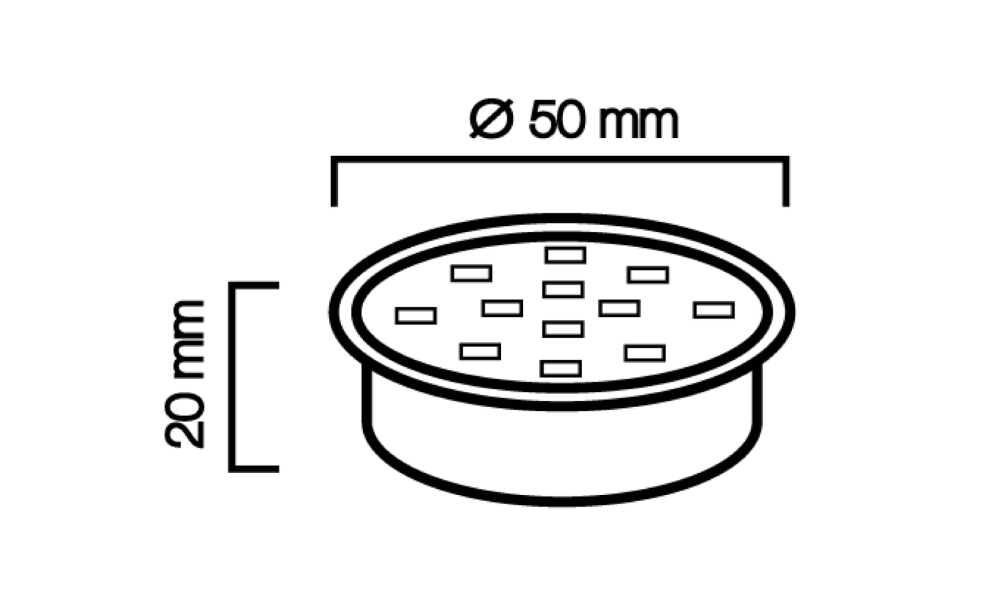 LED Modul flach 5W Einbaustrahler 50mm Spot 400lm 230V Keramik rund weiss Neutralweiss 4000K DIMMBAR