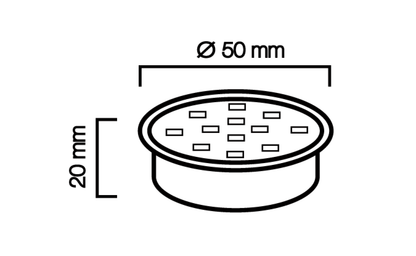 LED Modul flach 5W Einbaustrahler 50mm Spot 400lm 230V Keramik rund weiss Neutralweiss 4000K DIMMBAR