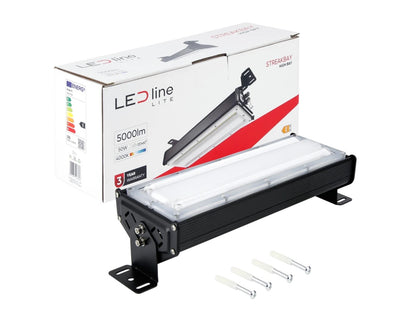 LITE HIGH-BAY STREAKBAY 50W Hallenleuchte 5000lm schwarz 120° 220-240V IP65 Industrieleuchte IK08 Neutralweiß 4000K