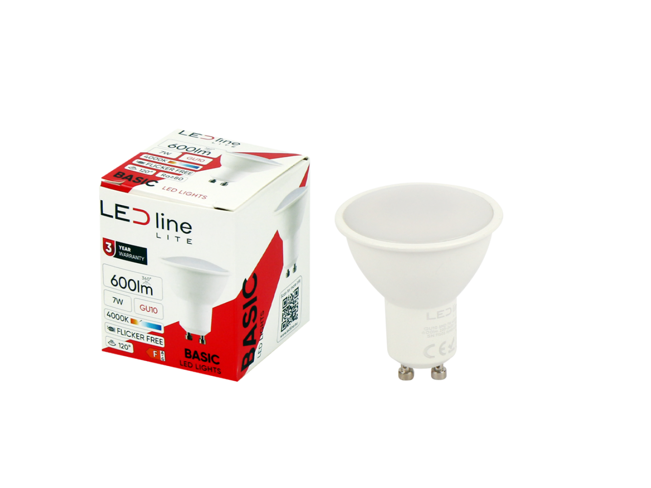 LED GU10 7W Reflektor 600lm 120° 220-240V Neutralweiss 4000K