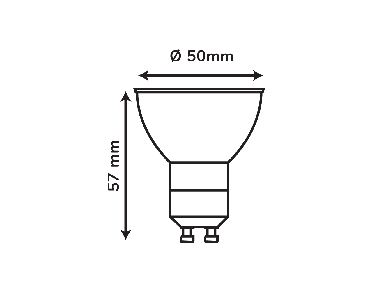 LED GU10 7W Reflektor 600lm 120° 220-240V Warmweiss 3000K