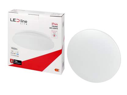 LED PLAFON Deckenleuchte 12W rund 900lm IP44 mit Bewegungsmelder 120° Warmweiss 3000K
