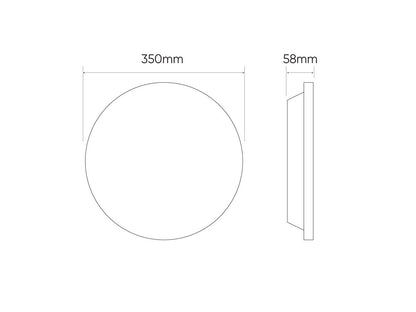 LED PLAFON Deckenleuchte 18W rund 1450lm IP44 mit Bewegungsmelder 120° Warmweiss 3000K